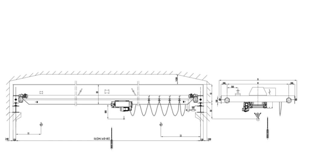 Custom Single Girder Overhead Travelling Cranes