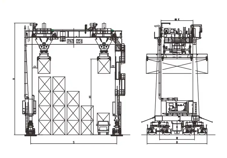 RTG Crane Diagram