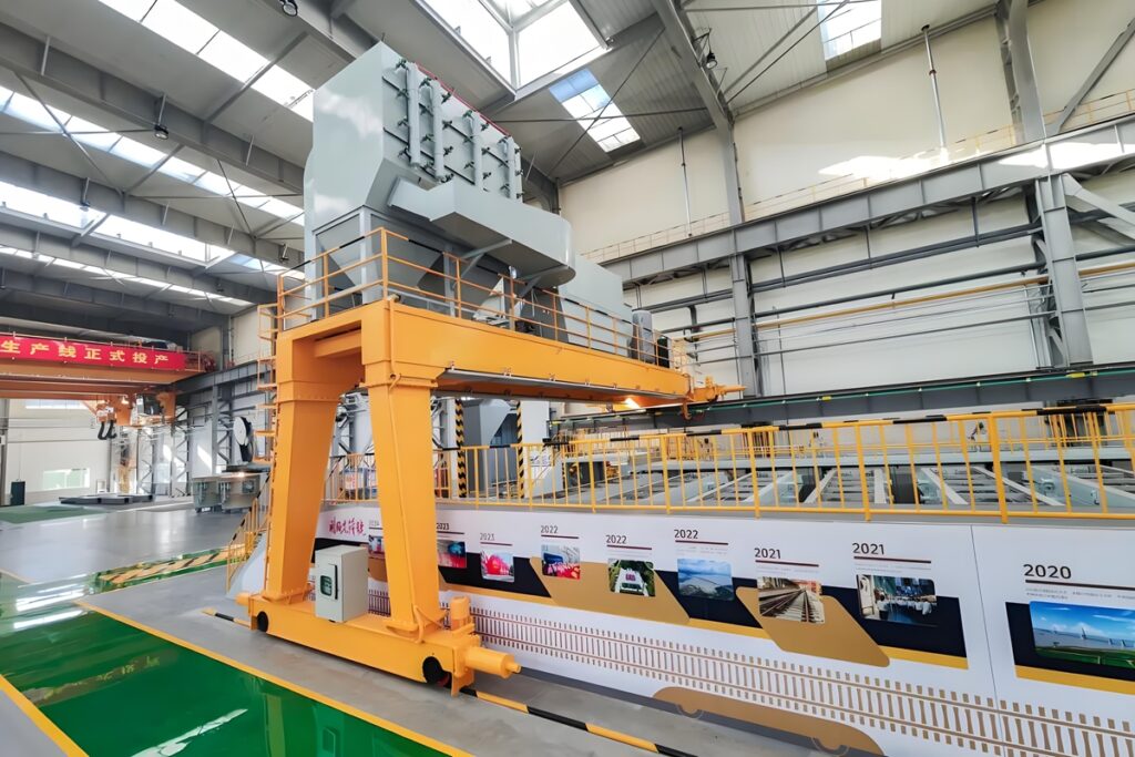 Factory Material Handling Double-Girder Semi-Gantry Crane