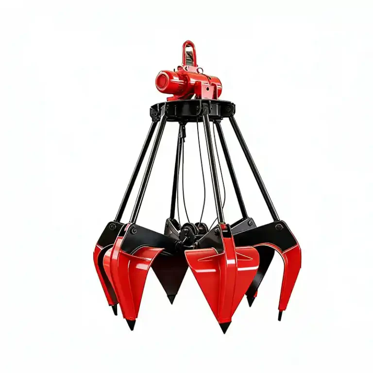 Electric-Motor-Orange-Grab-Peel-Bucket