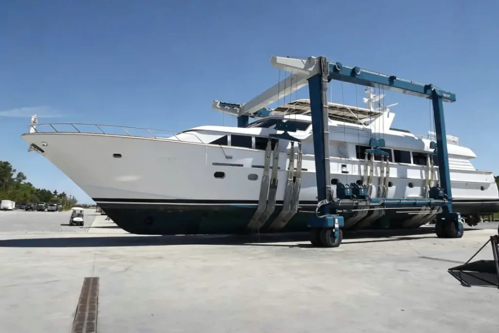 Launching and Hauling marine travel lift
