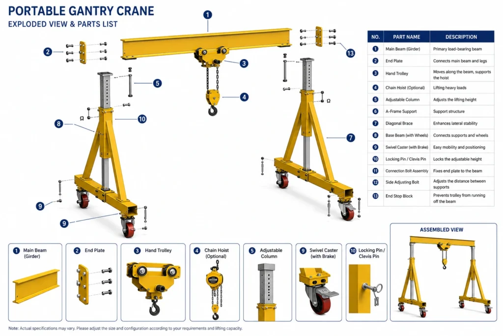 Portable Gantry Crane Part