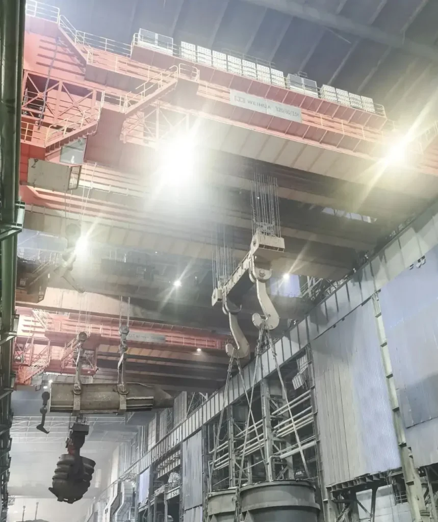 5 Sets 320t Heavy-Duty Steel Mill Ladle Crane for Hebei Metallurgical Steel Production (2)
