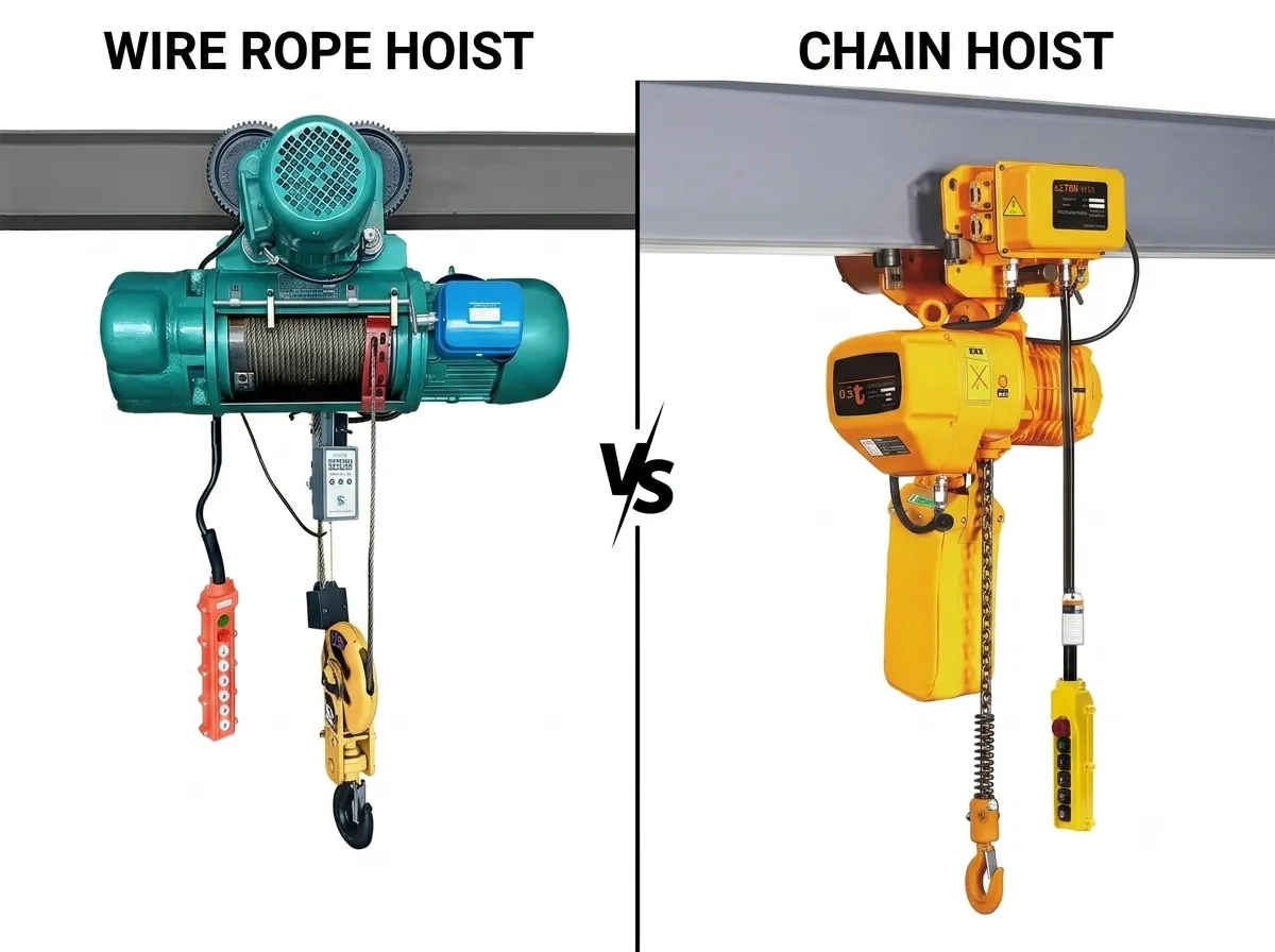 Wire Rope Hoist vs Chain Hoist