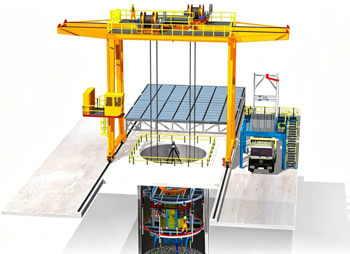 How Does a Vertical Shaft Gantry Crane Work?