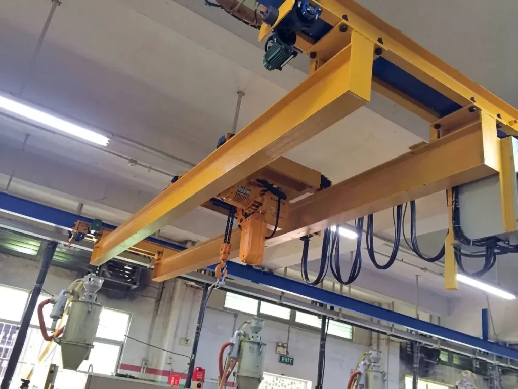 Double-girder underslung bridge crane