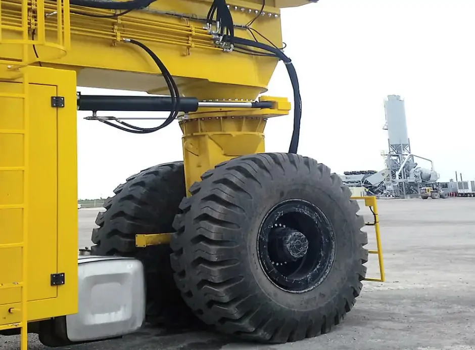 Rubber Tires, Drive Units and Steering Mechanism